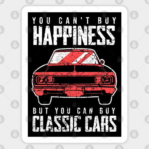 Happiness & Classic Cars Magnet by Mila46